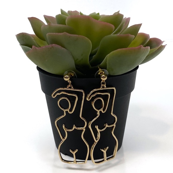 3/$15 New! Gold Tone Curvy Naked Nude Body Lady - Picture 3 of 7